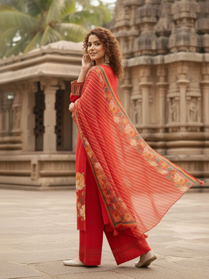 Kabool Scarlet Work Suit Set