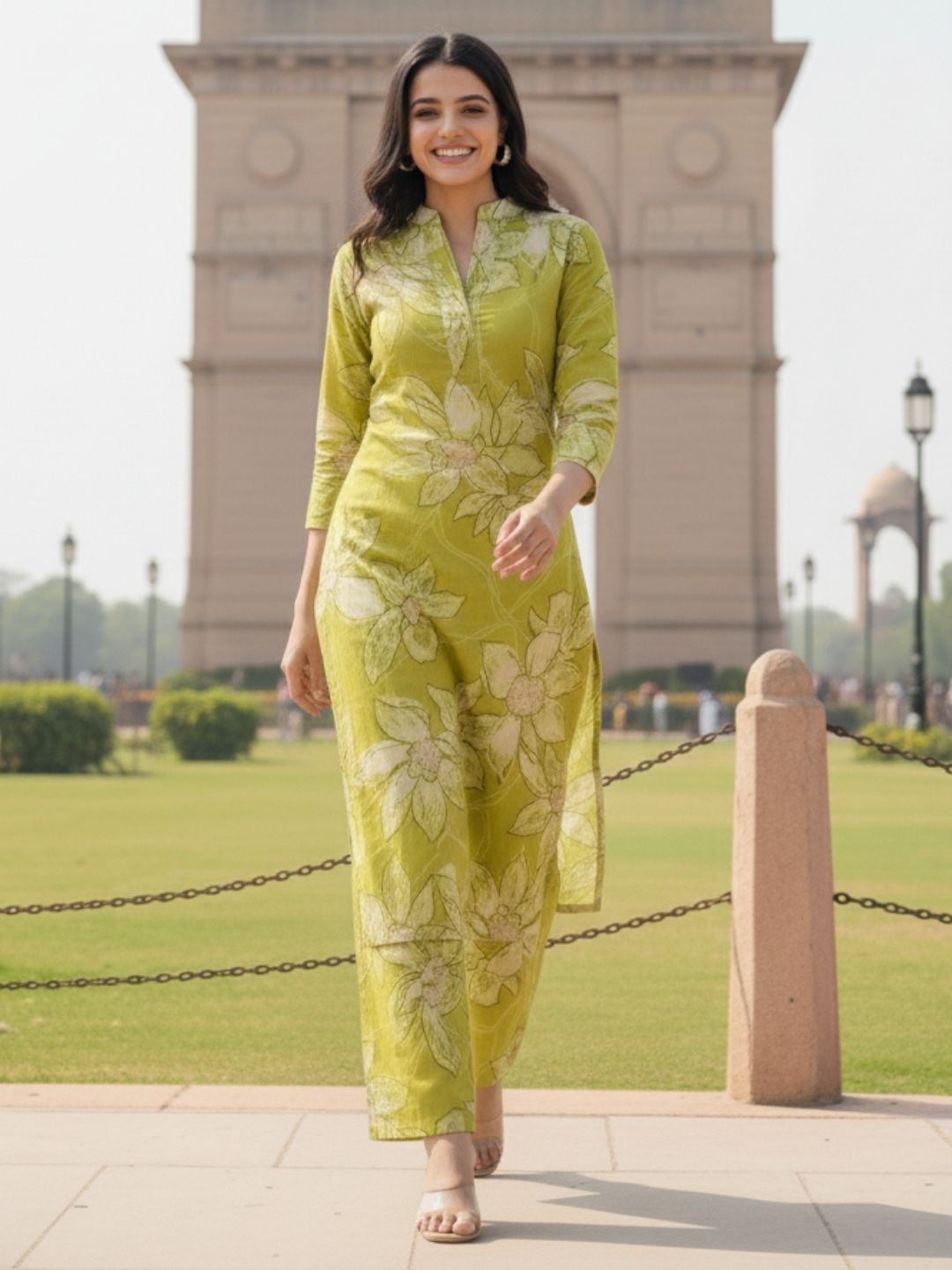 Maurya Shamrock Cotton Kurta Pant Set