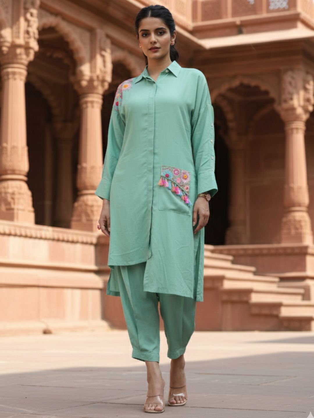 Tushki Minty Cotton Co-ord Set