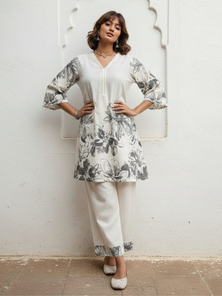 Swades dove printed cotton co-ord set