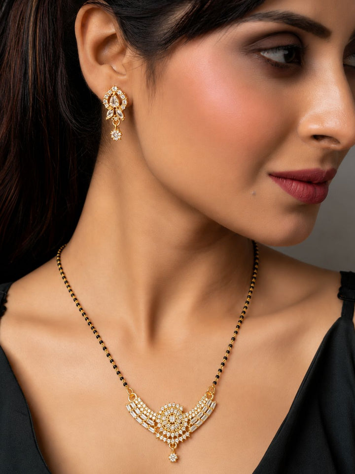 Nayra diamond Mangalsutra with earings set