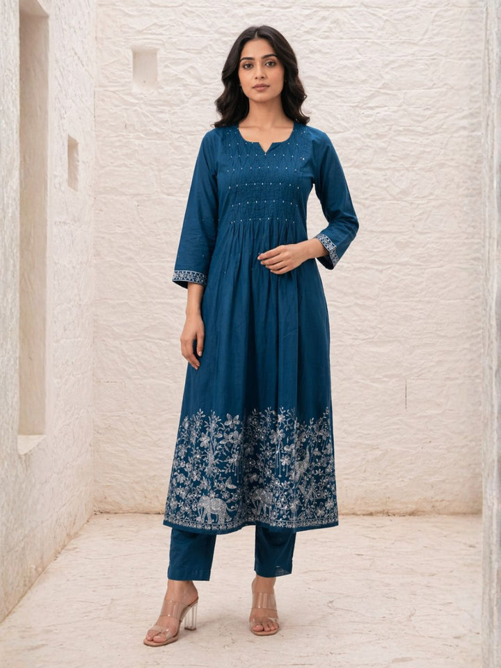Vairagi Nile Cotton Embroidered Suit Set