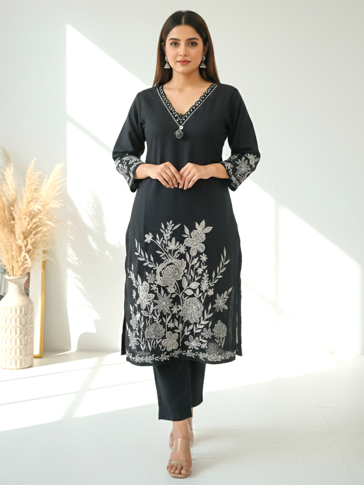 Reet Jet Embroidered Suit Set