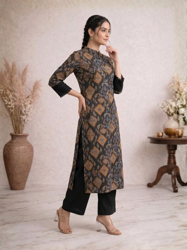 Surbhi sable cotton kurta pant set