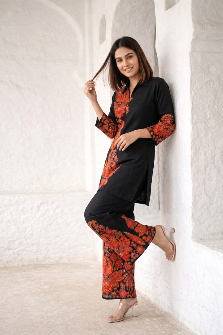 Akshara sepia printed co-ord set