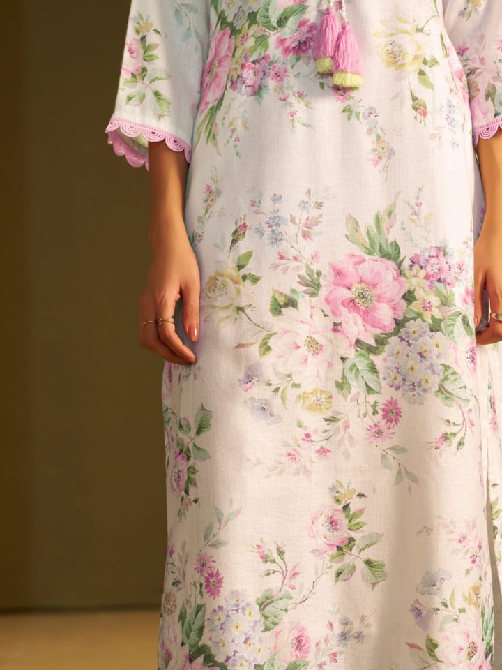 Itrh peony cotton linen suit set