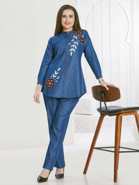 Kipling aspen embroidery denim co-ord set