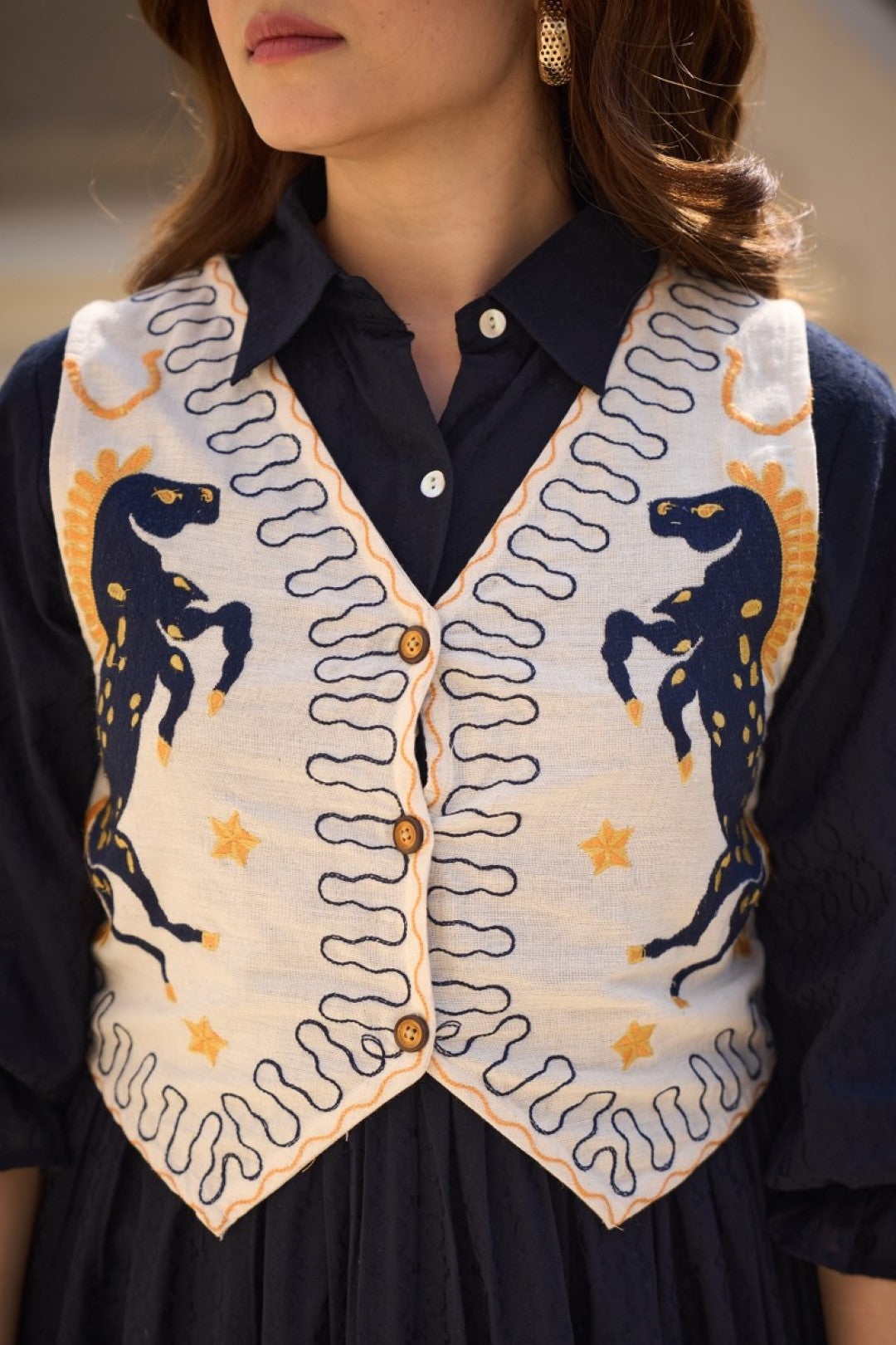 Tatva prussian jacket cotton dress