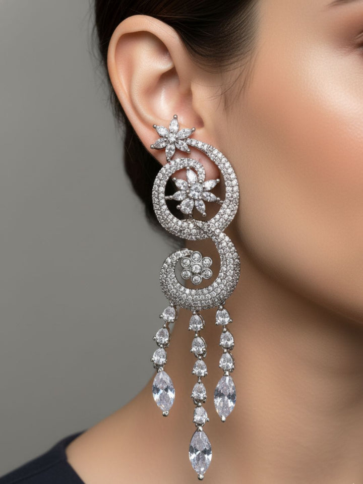 Antaara Heavy Drop Diamond Earings