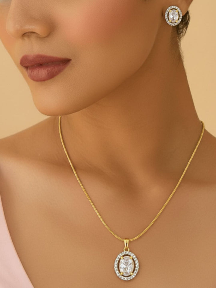 Antaara diamond earing & pendant stud