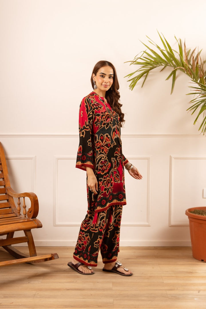 Karen ruby printed co-ord set