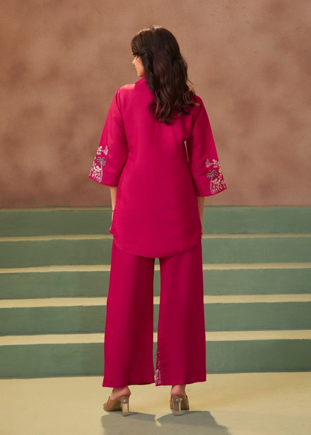 Tiesta Carmine work Co-ord set