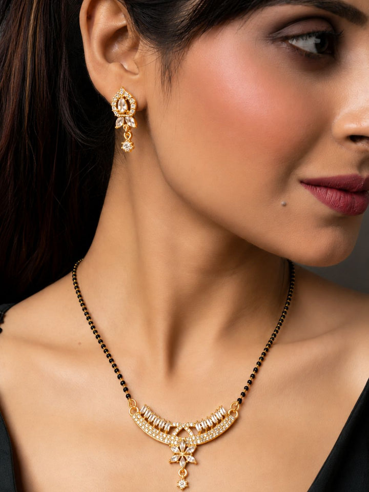 Nayra diamond Mangalsutra with earings set