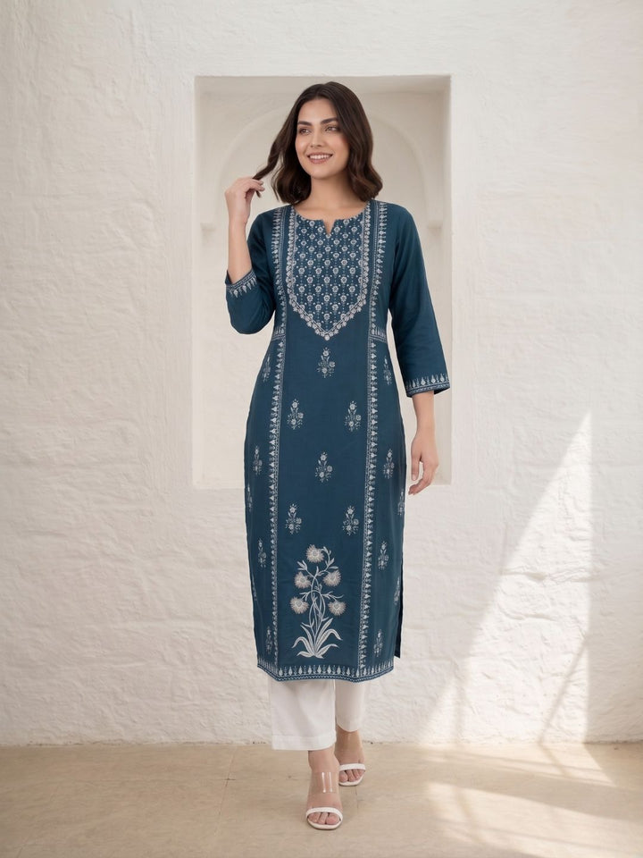 Nabha Azure Printed Kurti