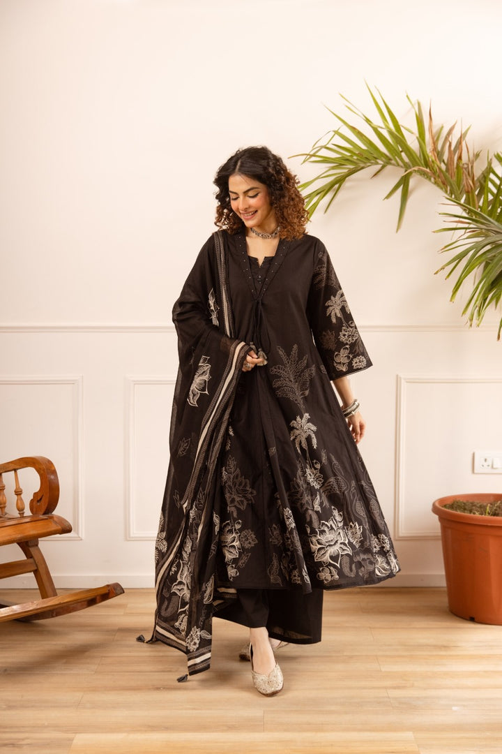 Karen carbon cotton suit set