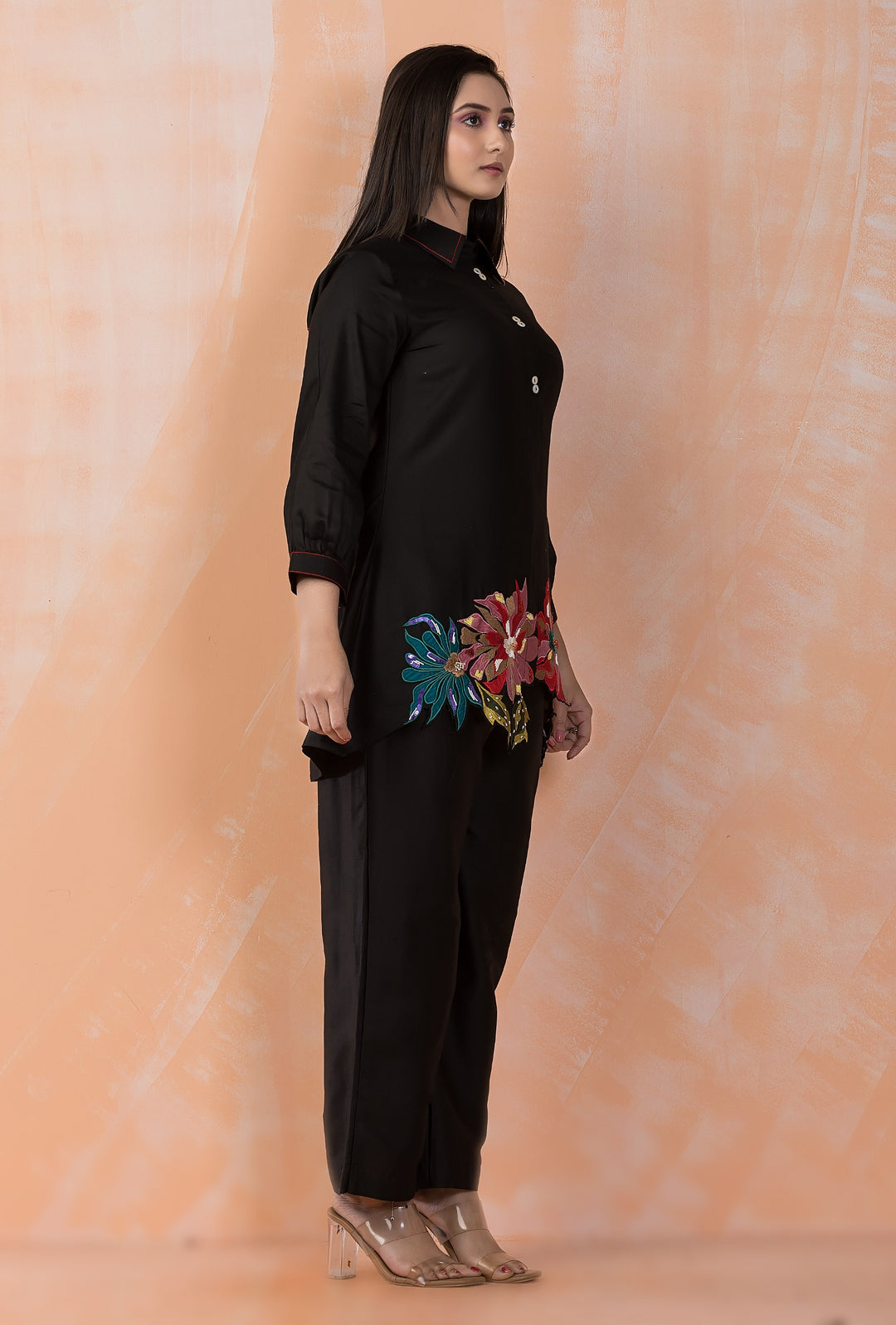 Sabhya Raven Embroidery premium co-ord set