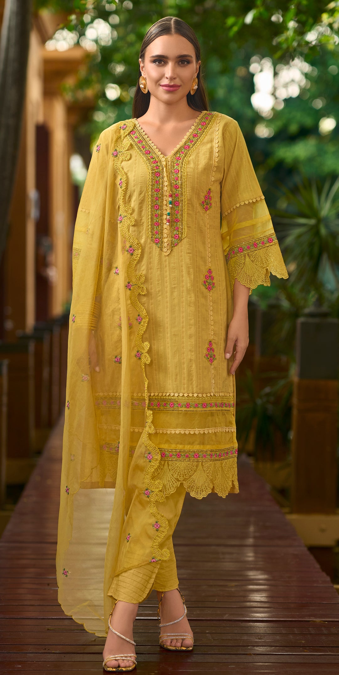 Tasneem Sunshine Embroided Pakistani Suit Set