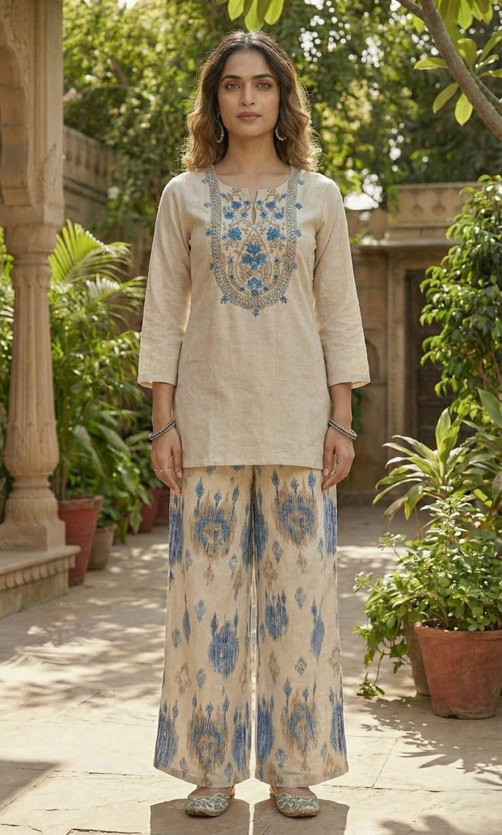 Tuscan cobalt cotton co-ord set