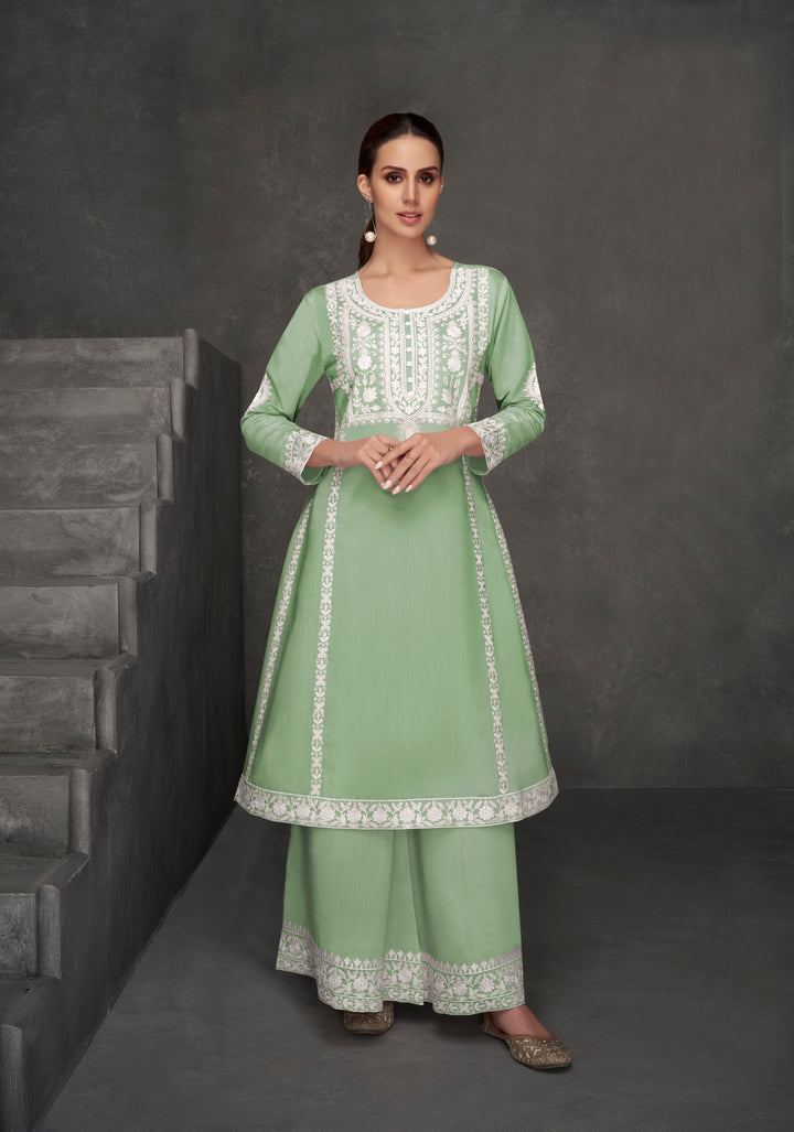 ALPA FERN EMBROIDERY KURTA PANT SET