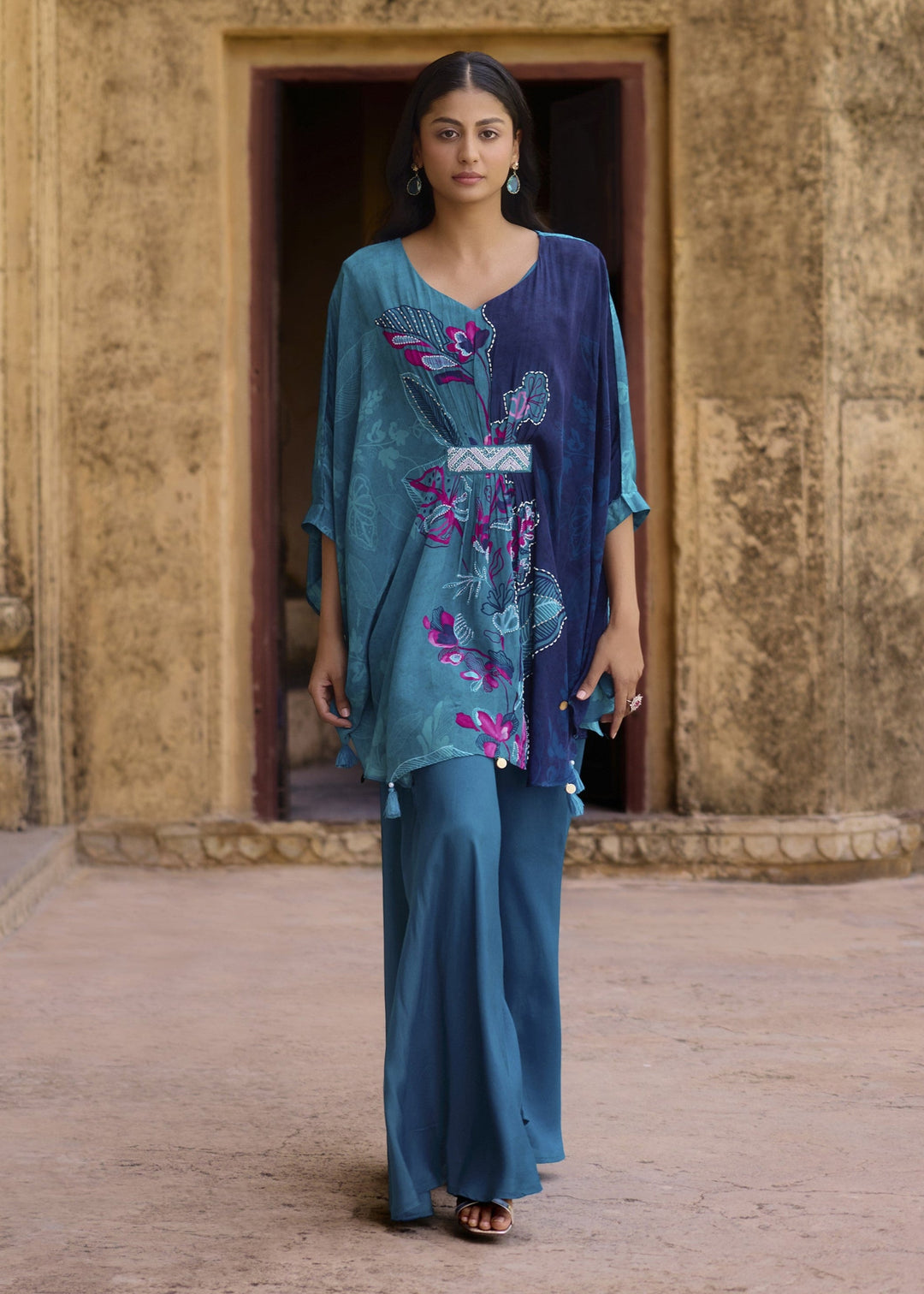 Aster Nile full work Kaftan pant set