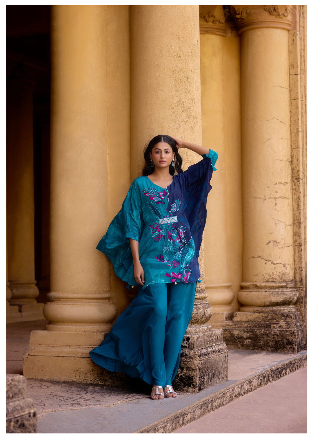 Aster Nile full work Kaftan pant set