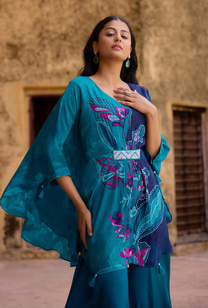 Aster Nile full work Kaftan pant set