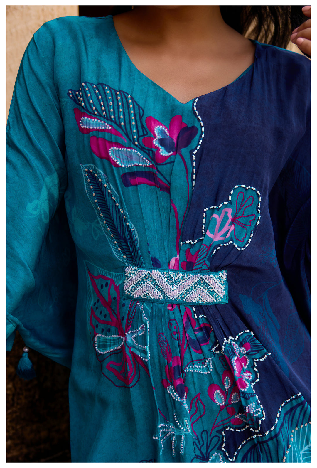 Aster Nile full work Kaftan pant set
