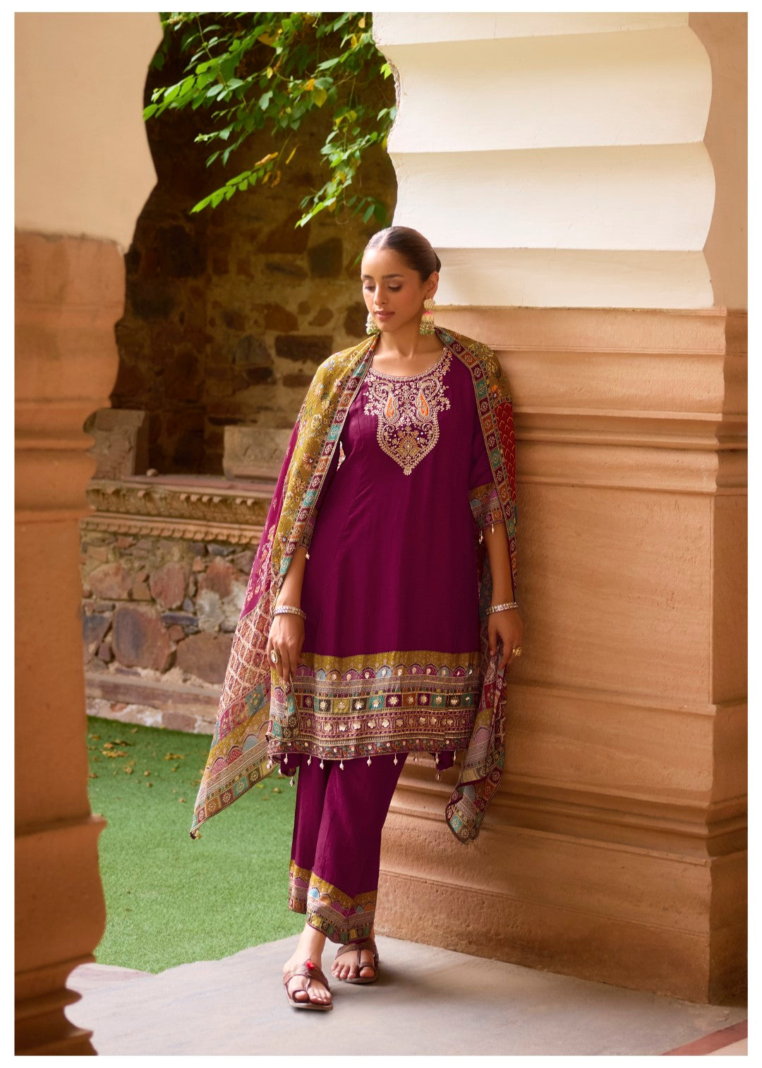 Aster Sangria full work premium suit set