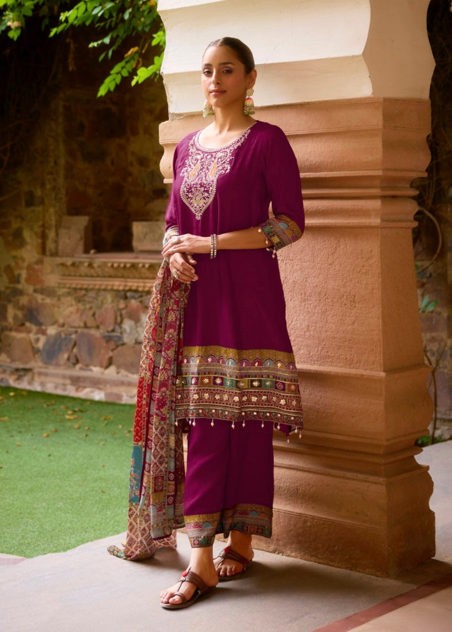 Aster Sangria full work premium suit set