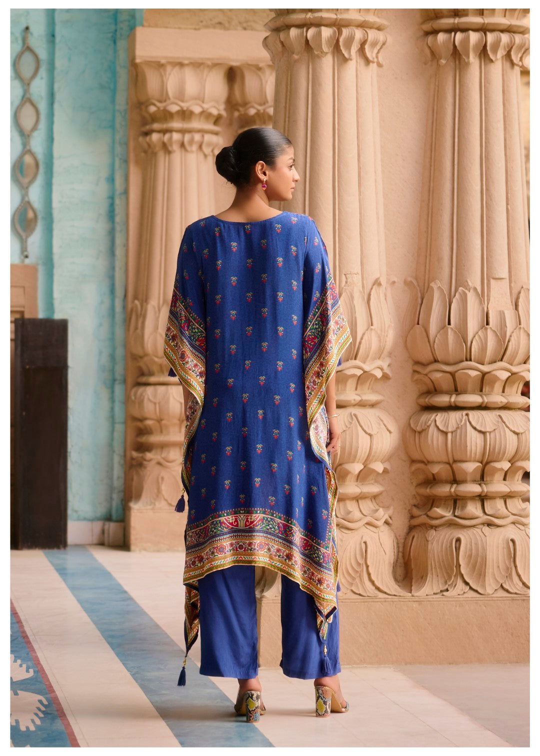 Aster Hibis Premium Full Work Kaftan Pant Set