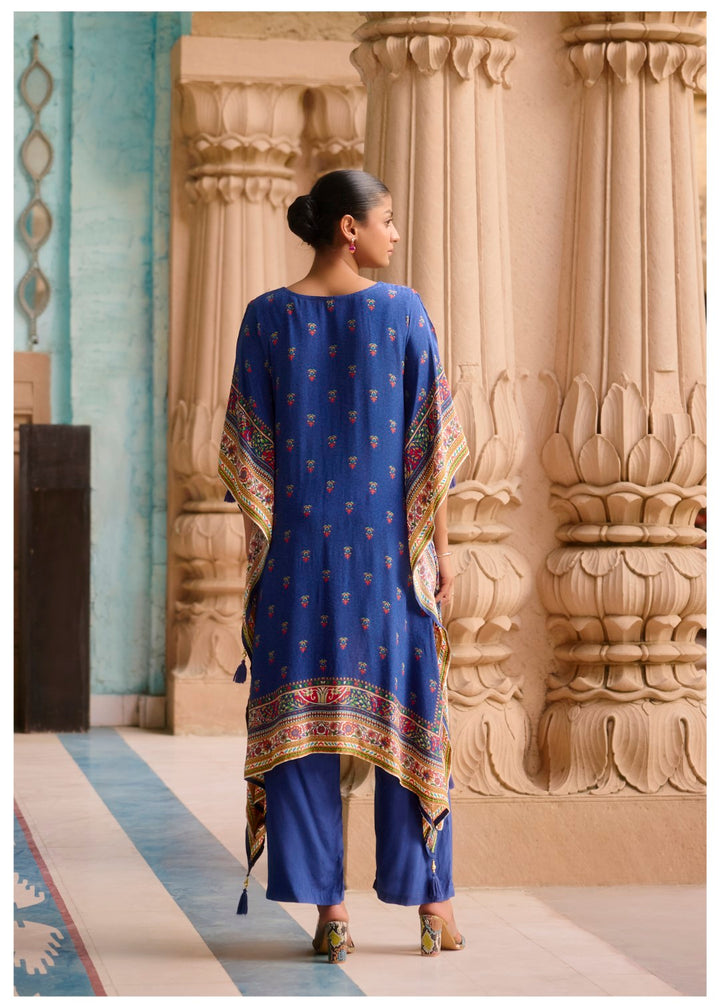 Aster Hibis Premium Full Work Kaftan Pant Set