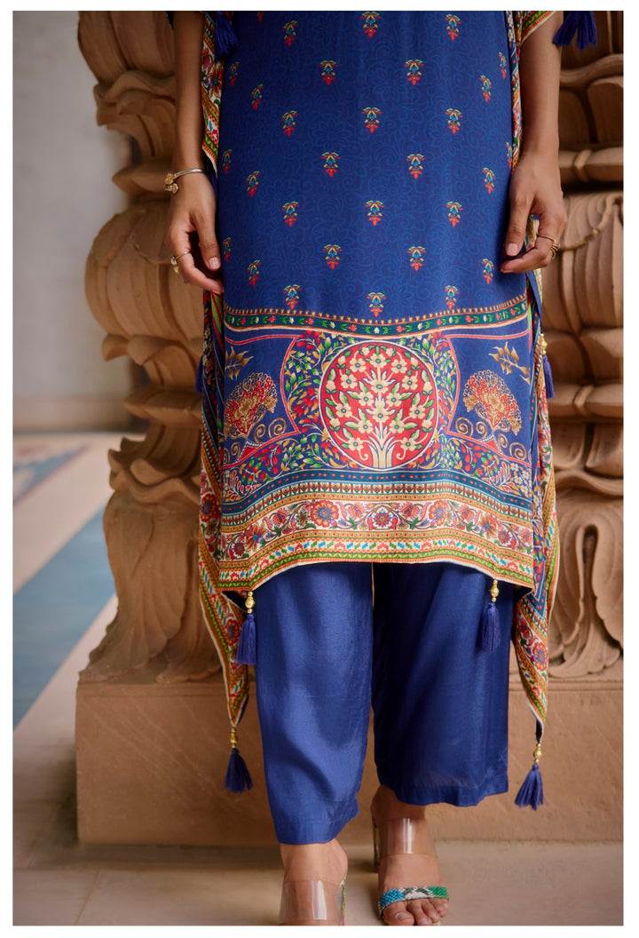 Aster Hibis Premium Full Work Kaftan Pant Set