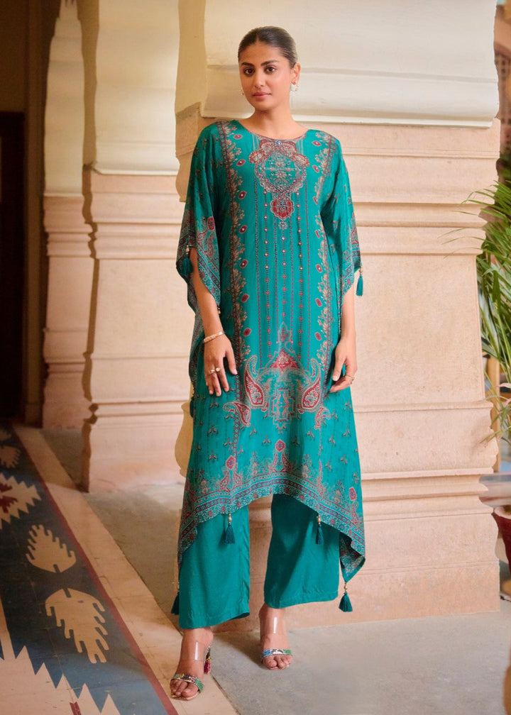 Aster tufts Premium Full Work Kaftan Pant Set