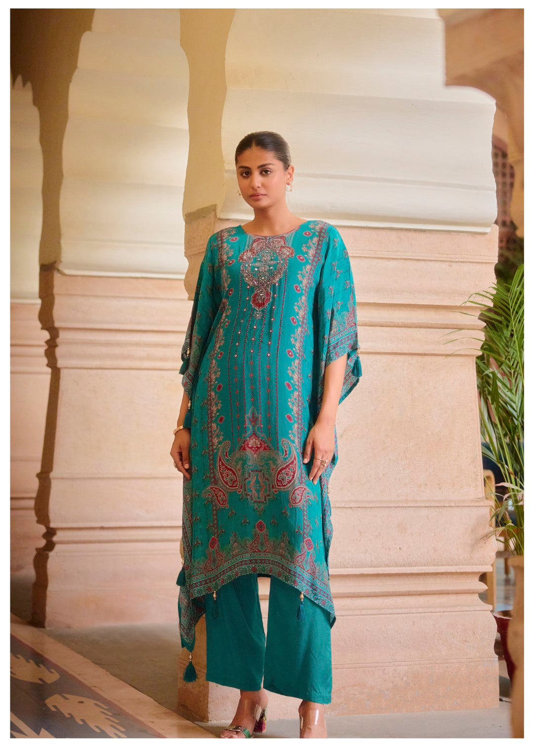 Aster tufts Premium Full Work Kaftan Pant Set