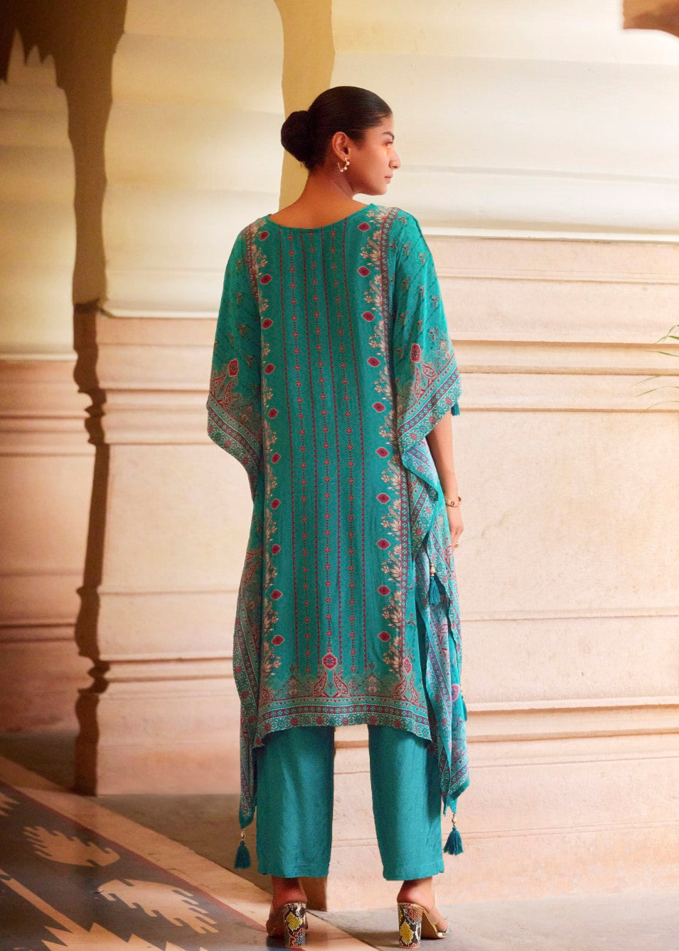 Aster tufts Premium Full Work Kaftan Pant Set