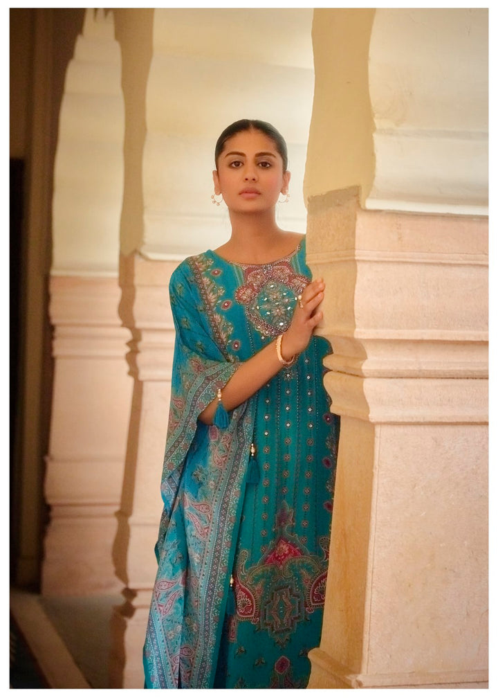 Aster tufts Premium Full Work Kaftan Pant Set