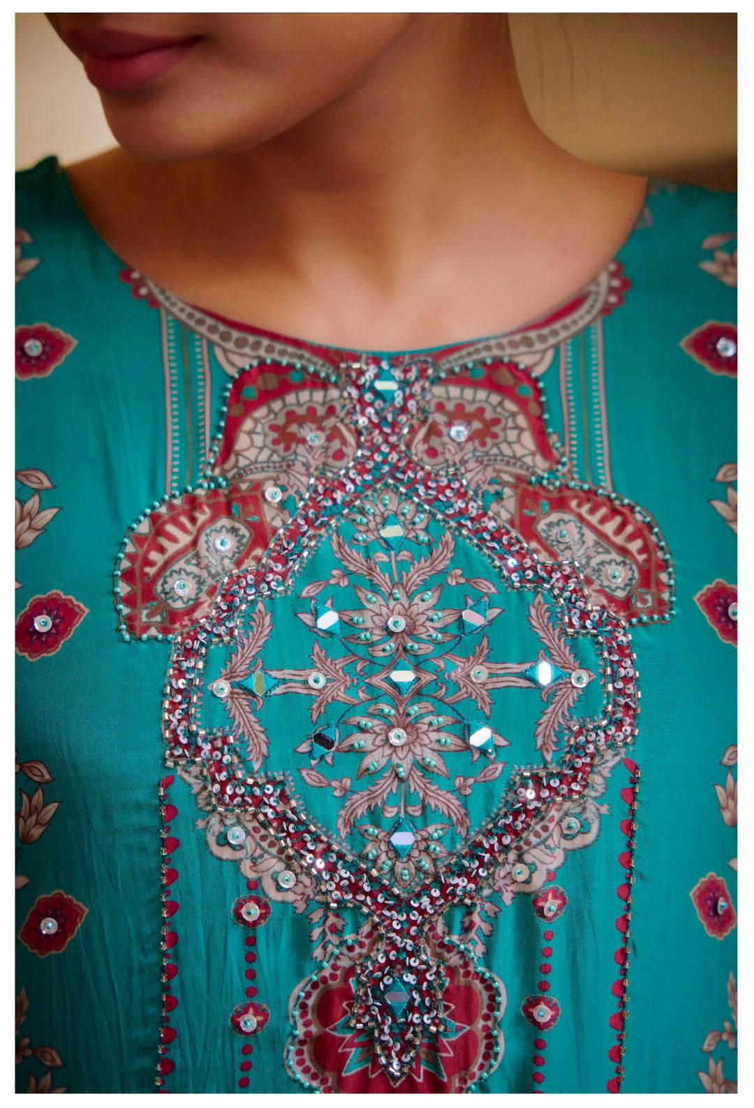 Aster tufts Premium Full Work Kaftan Pant Set