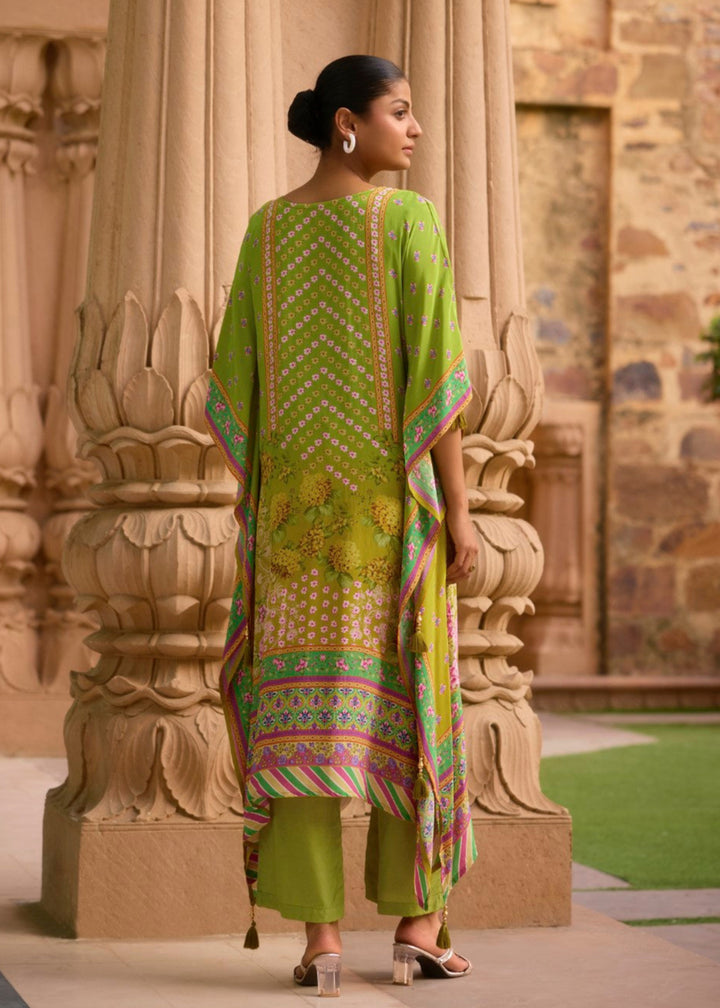 Aster Petals full work Kaftan pant set