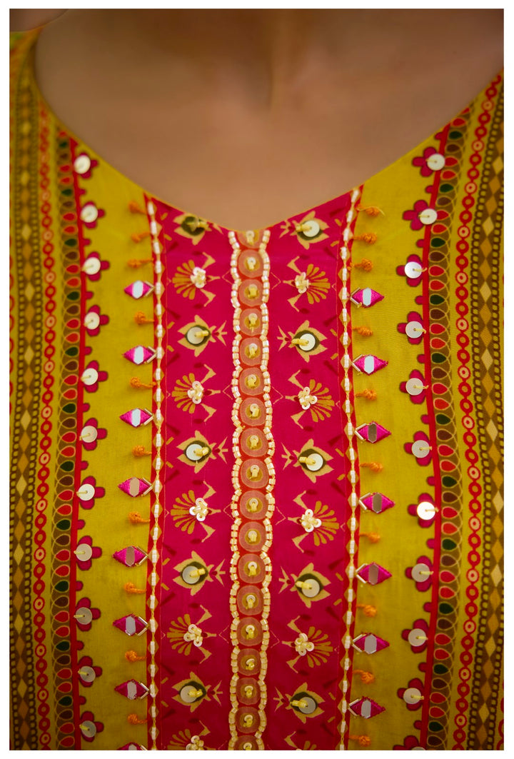 Aster Pine Premium Full Work Kaftan Pant Set