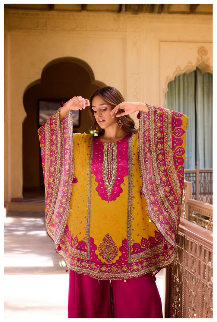 Aster Mellow full work Kaftan pant set