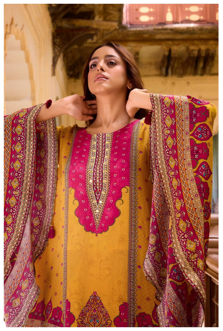 Aster Mellow full work Kaftan pant set