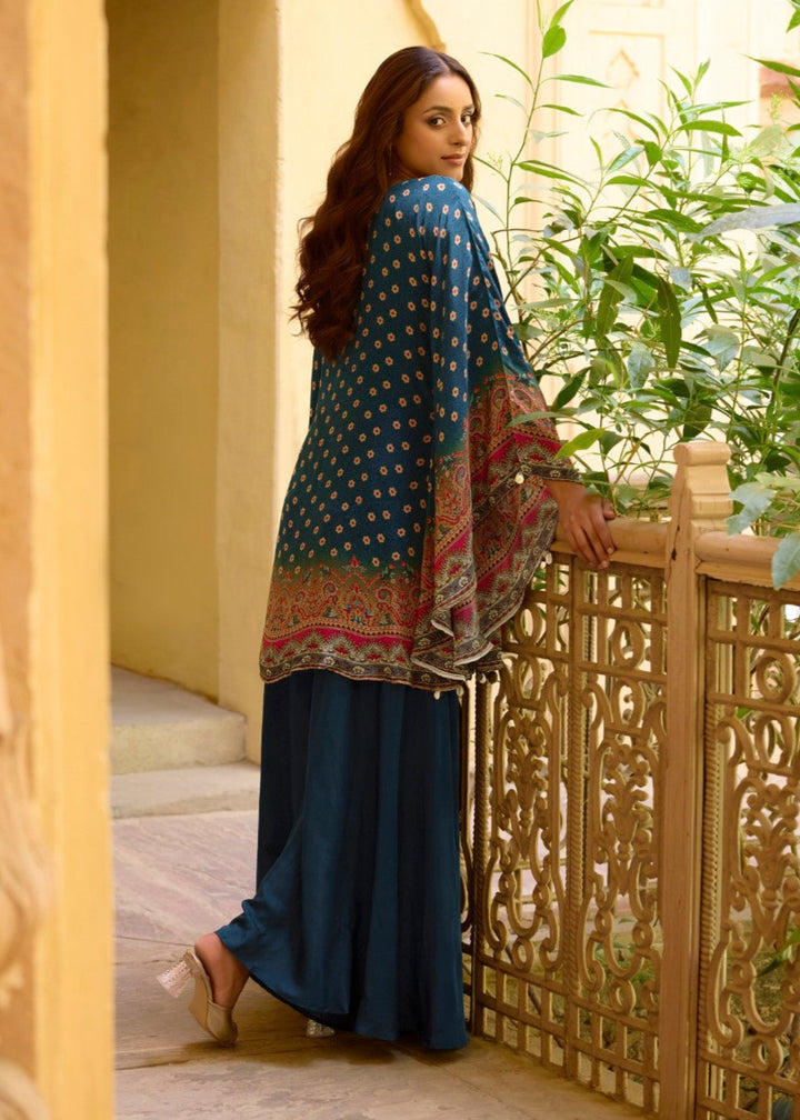 Aster Cobalt full work Kaftan pant set