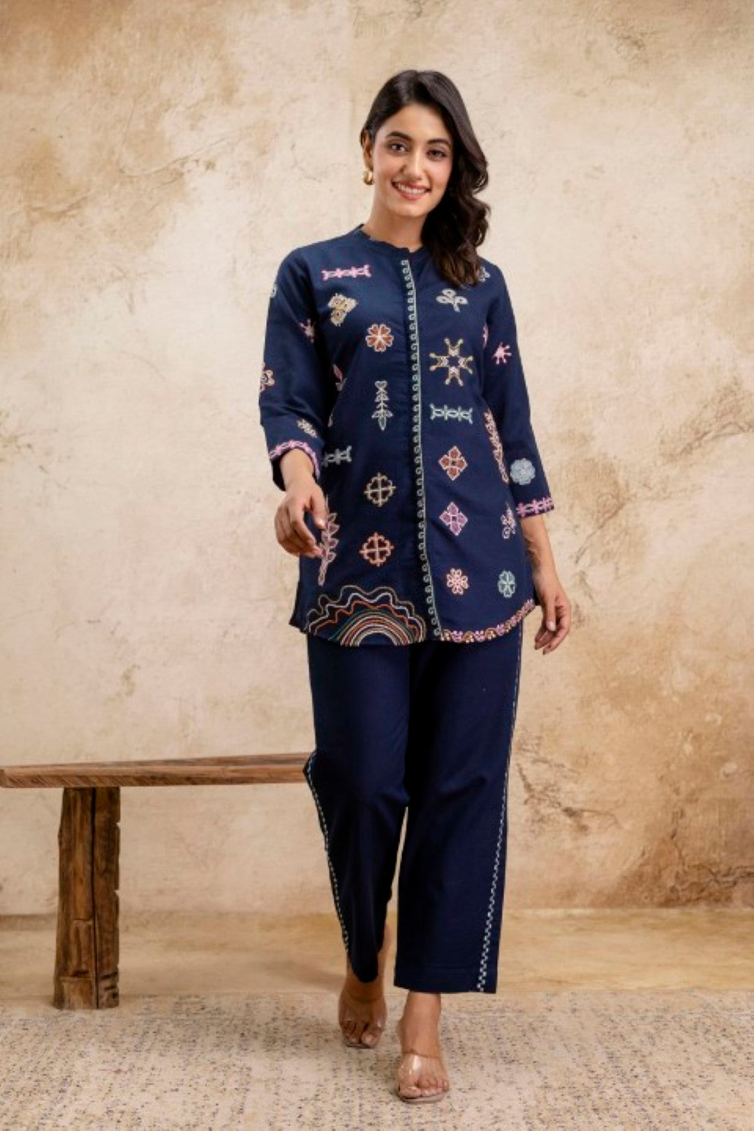 Pawan Trypan Embroidery Cotton Co-ord Set