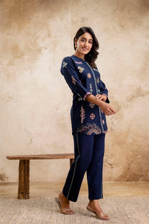 Pawan Trypan Embroidery Cotton Co-ord Set