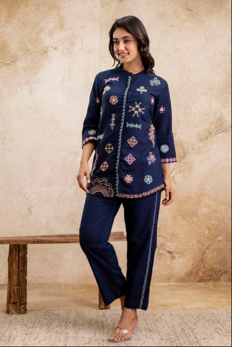 Pawan Trypan Embroidery Cotton Co-ord Set
