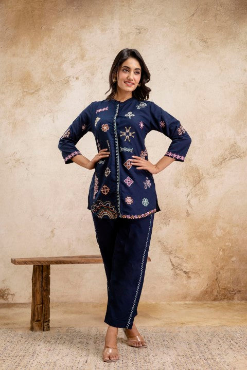 Pawan Trypan Embroidery Cotton Co-ord Set