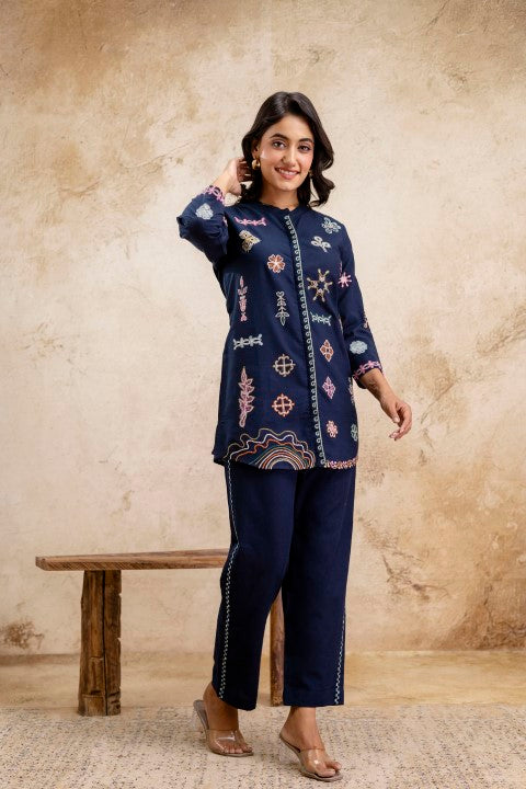 Pawan Trypan Embroidery Cotton Co-ord Set