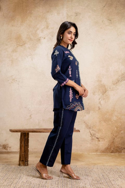 Pawan Trypan Embroidery Cotton Co-ord Set