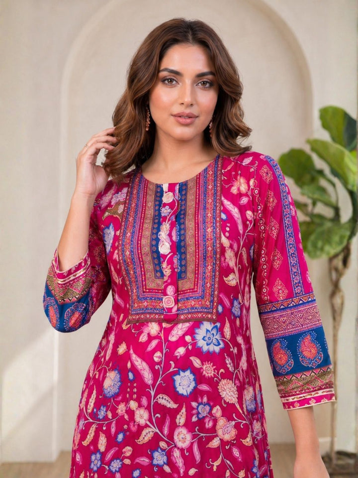 Maurya Rose Premium Muslin Kurta Set