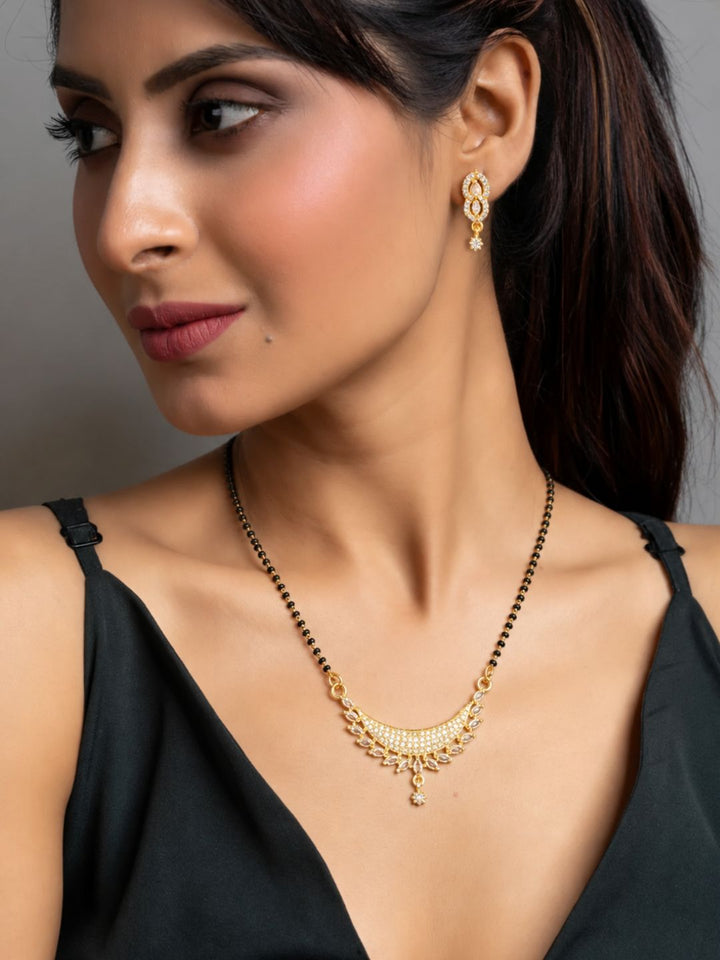 Nayra diamond Mangalsutra with earings set
